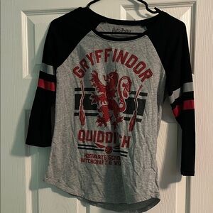 Harry Potter Gryffindor Quidditch Raglan Tee